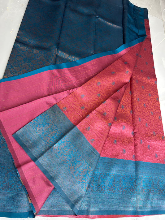 Valkalam Silk Saree Pink/Blue