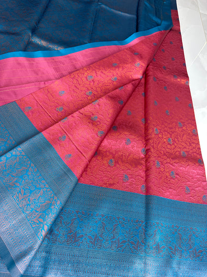 Valkalam Silk Saree Pink/Blue