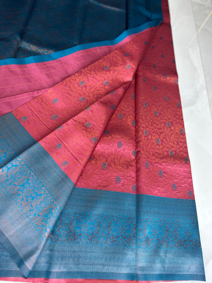 Valkalam Silk Saree Pink/Blue