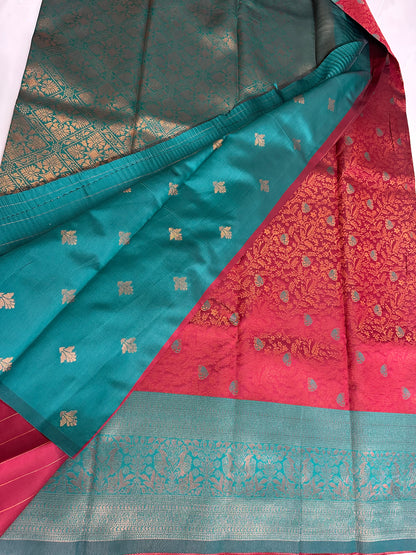 Valkalam Silk Saree Pink/Green