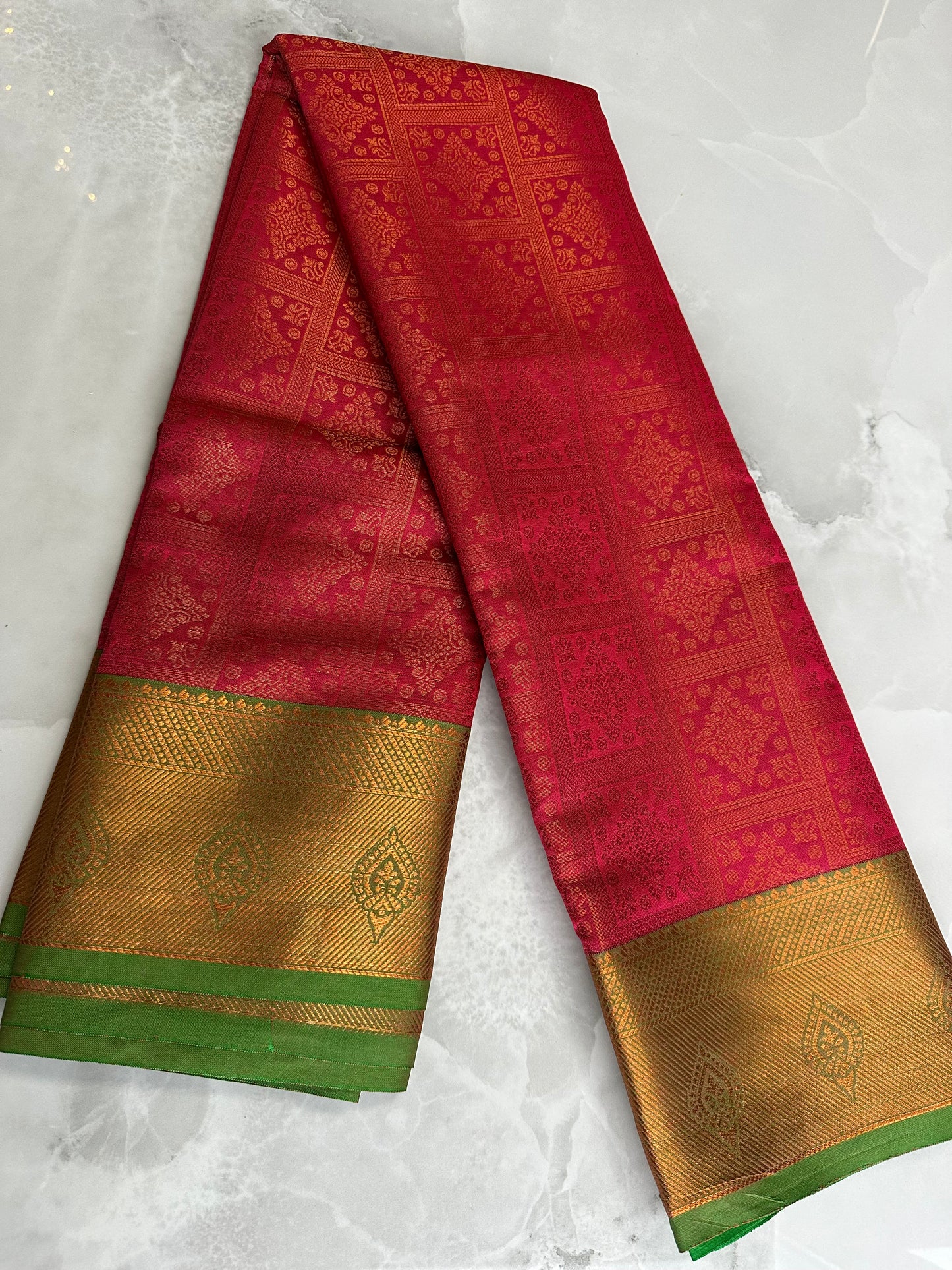 Silk Saree Pink/Green