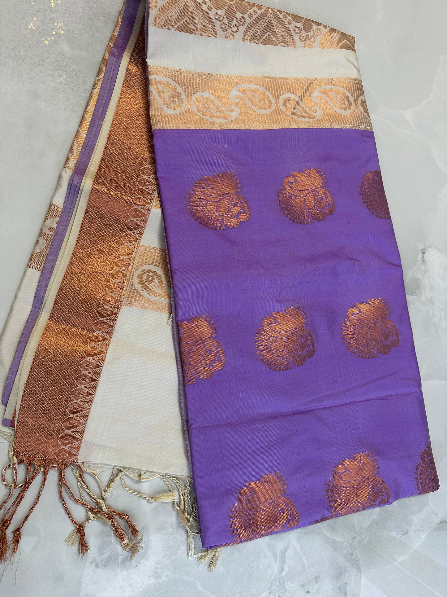 Silk Saree Purple