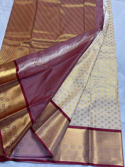 Silk Saree Gold/Maroon