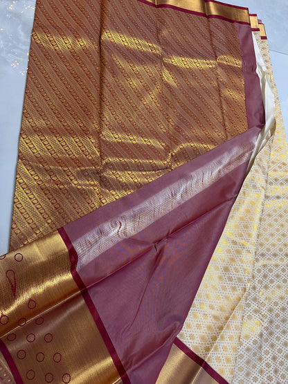 Silk Saree Gold/Maroon