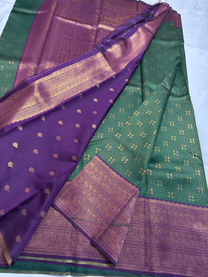 Valkalam Silk Saree Purple/Green