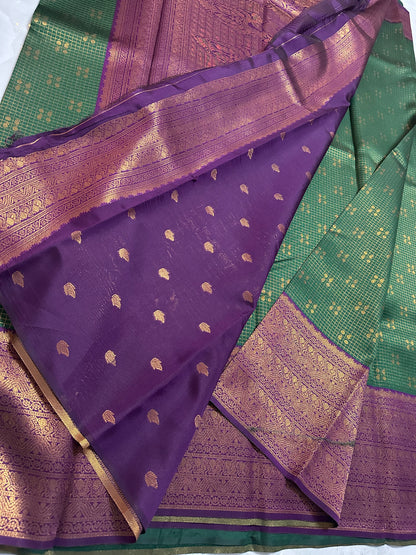 Valkalam Silk Saree Purple/Green