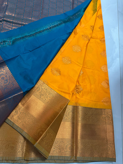 Silk Saree Yellow/Blue