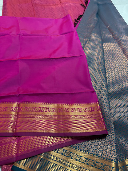 Silk Saree Pink/Blue