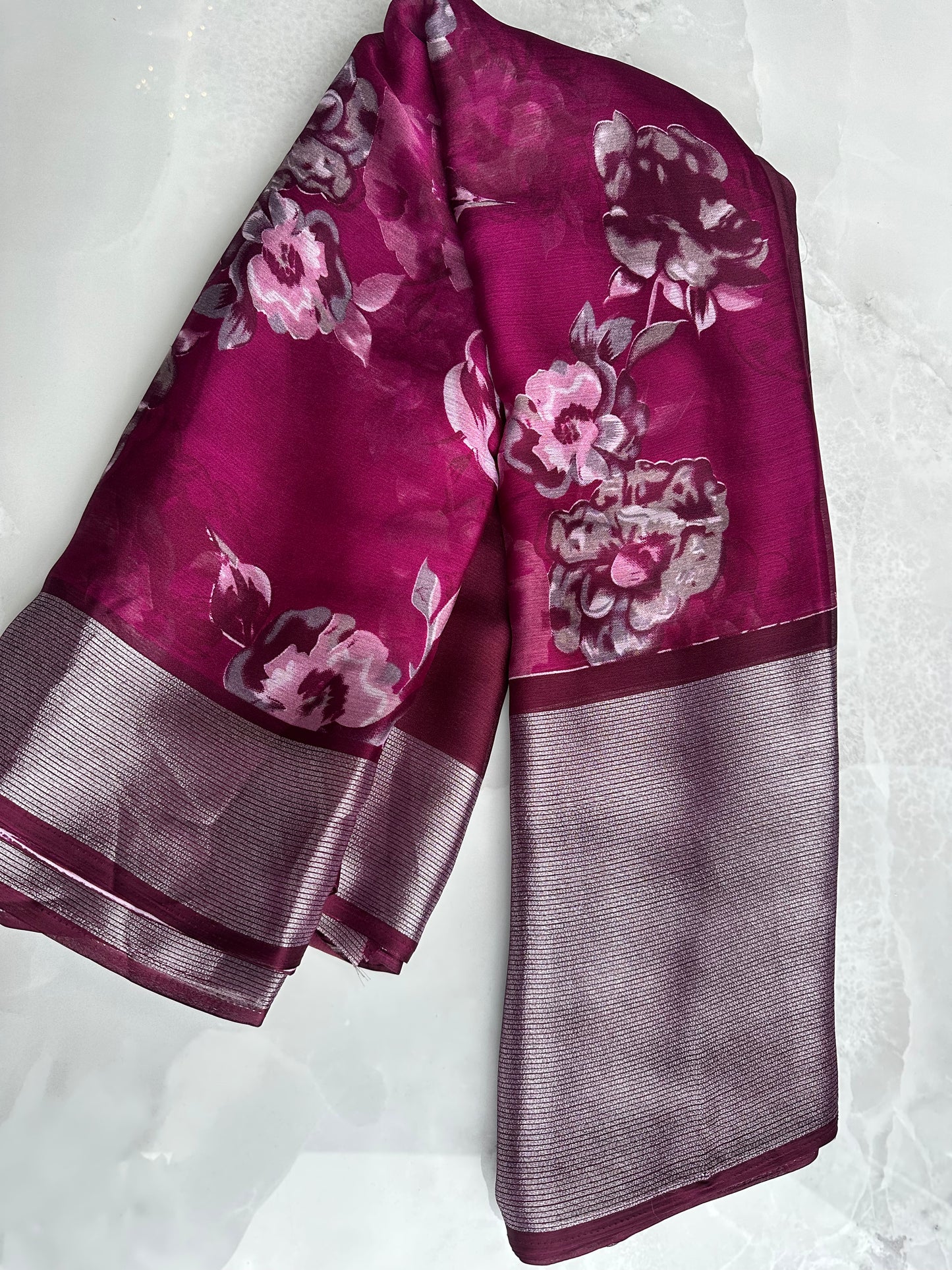 Floral Saree Purple