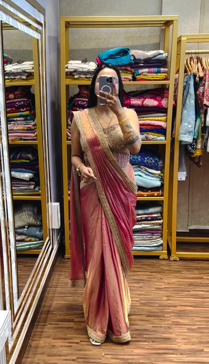 Divya Ready To Wear Saree Rose