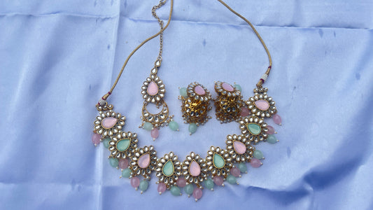 Party Jewellery Green/Rose