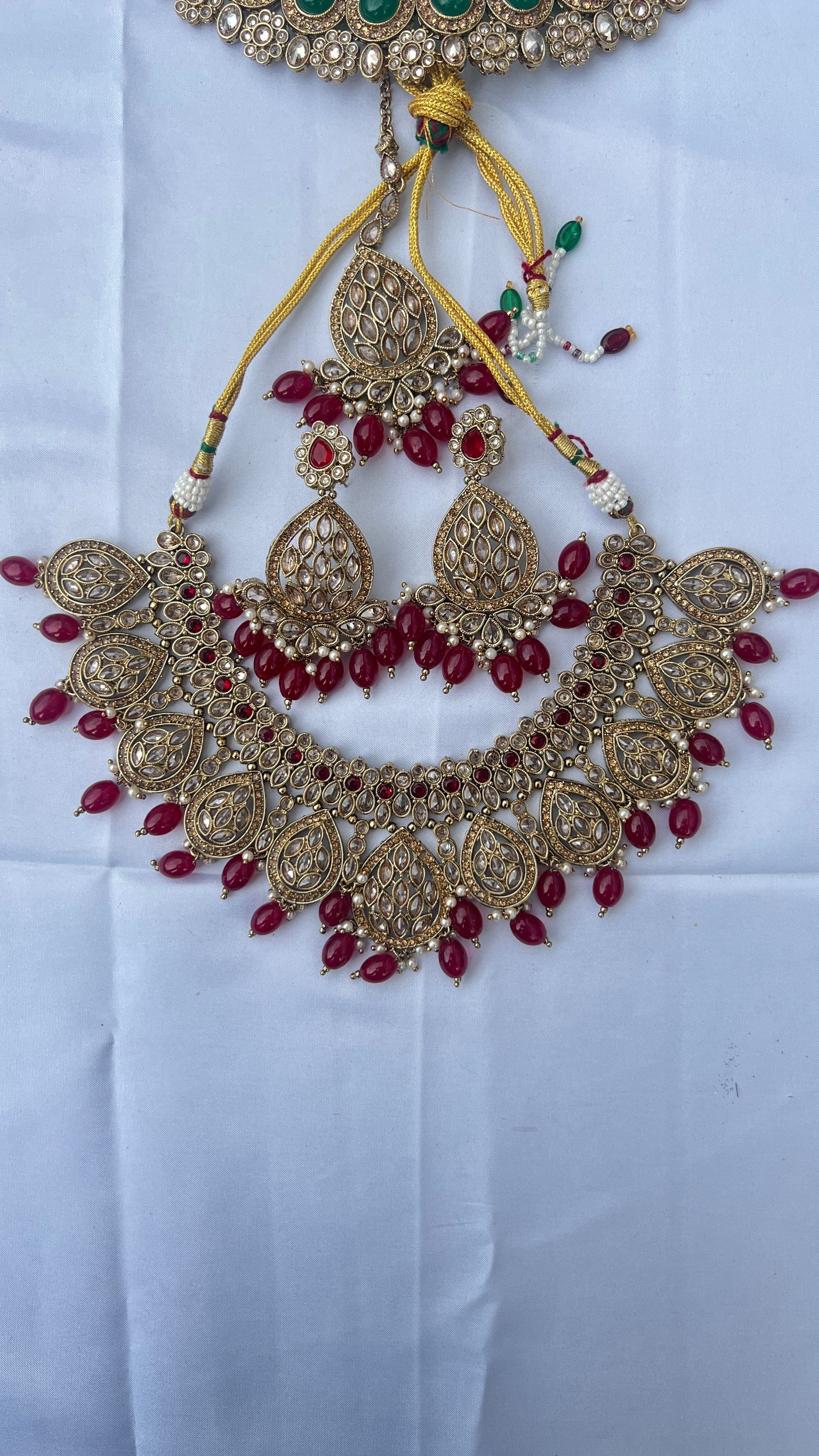 Bridal Jewellery Green & Maroon