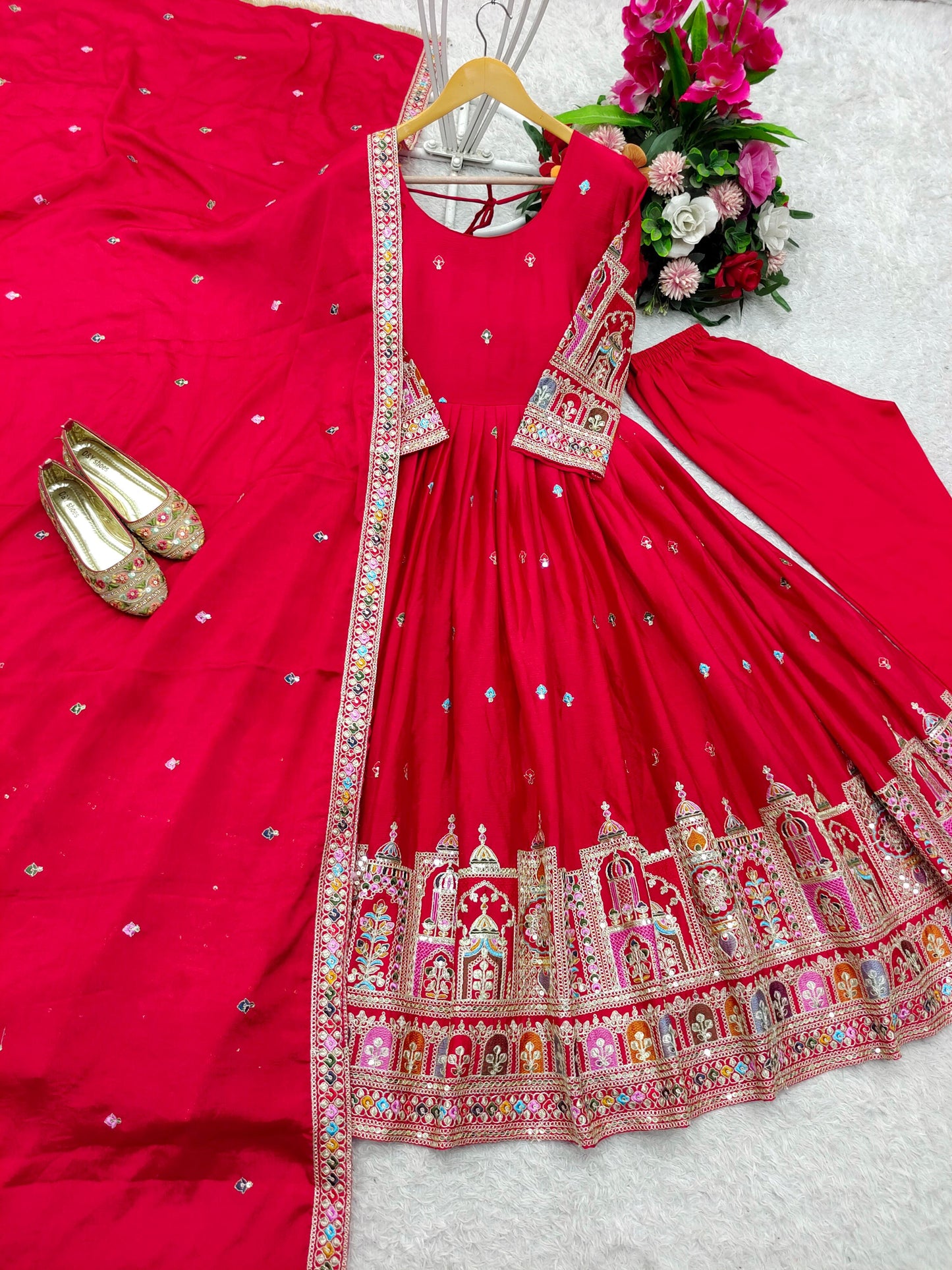 Antara Anarkali Red