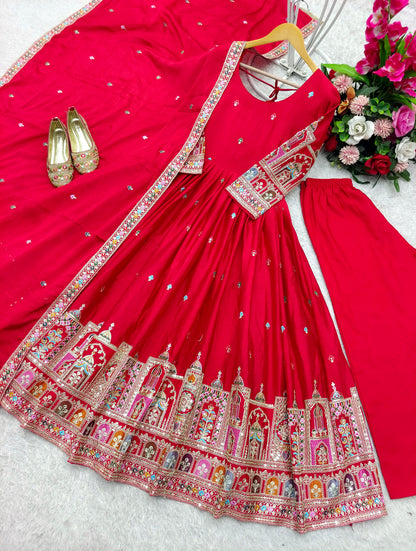 Antara Anarkali Red