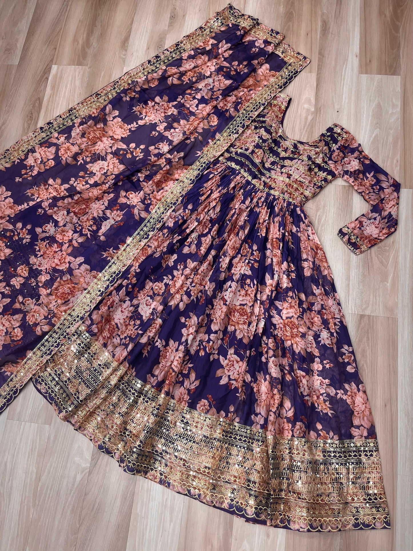 Luma Anarkali Purple