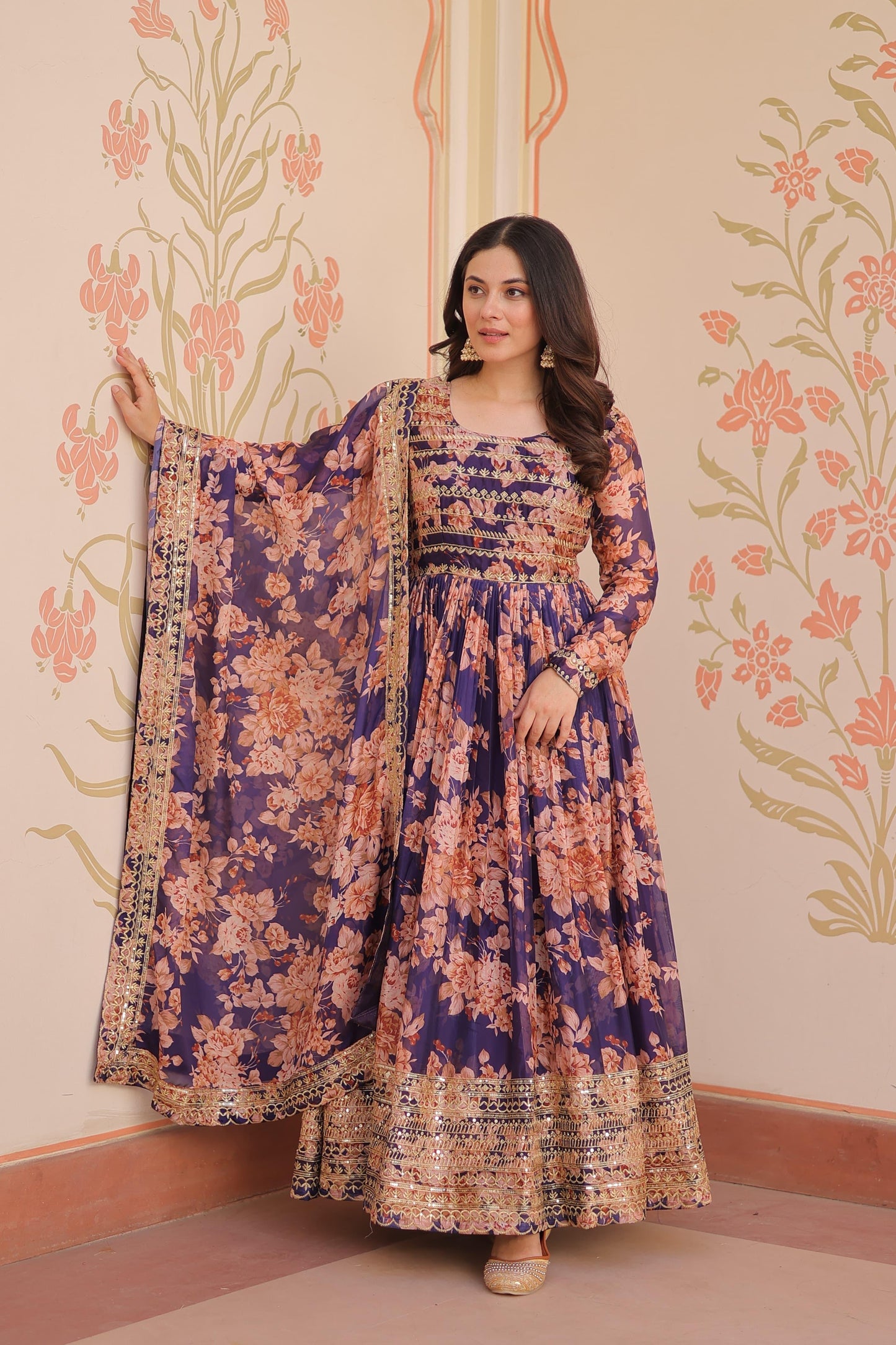 Luma Anarkali Purple