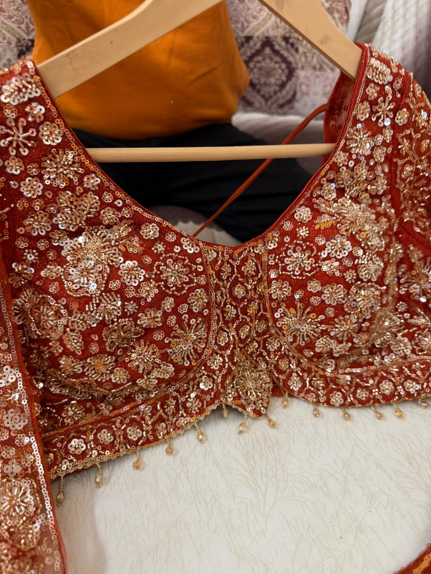 Saanvi Fully Stitched Orange