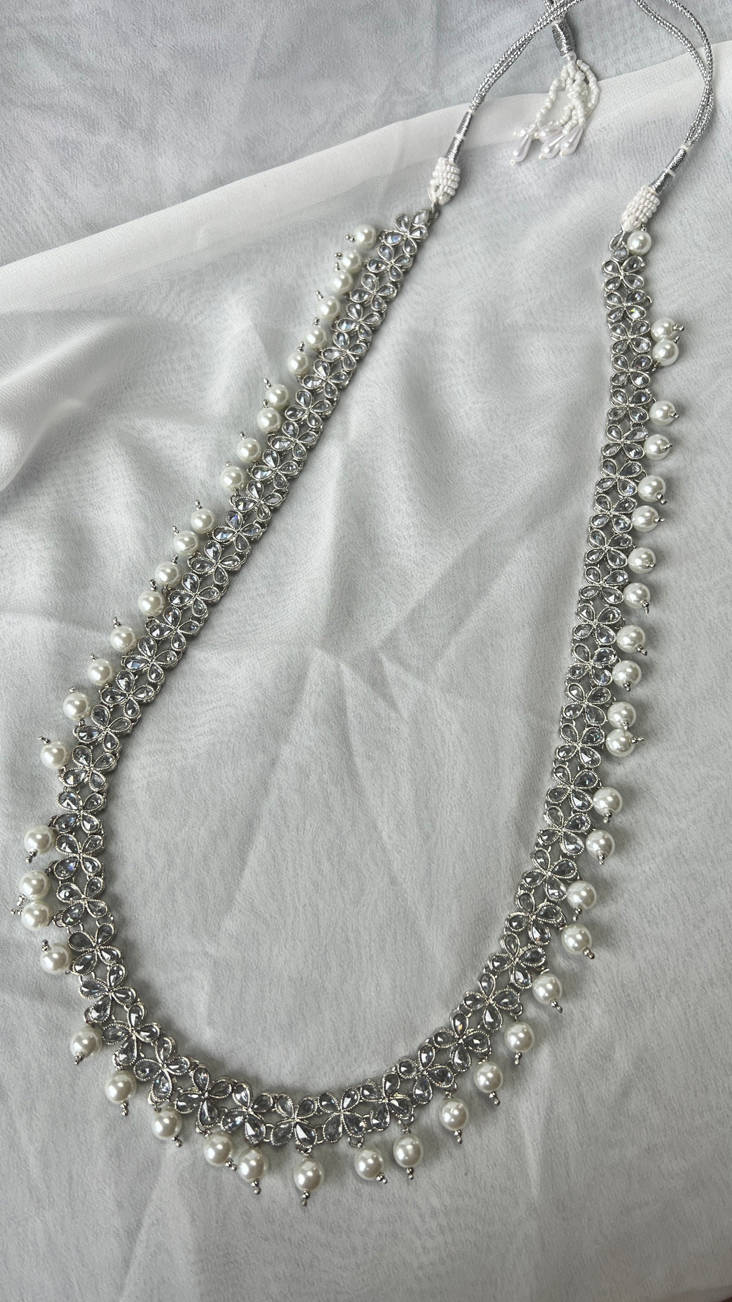 Long Necklace Silver