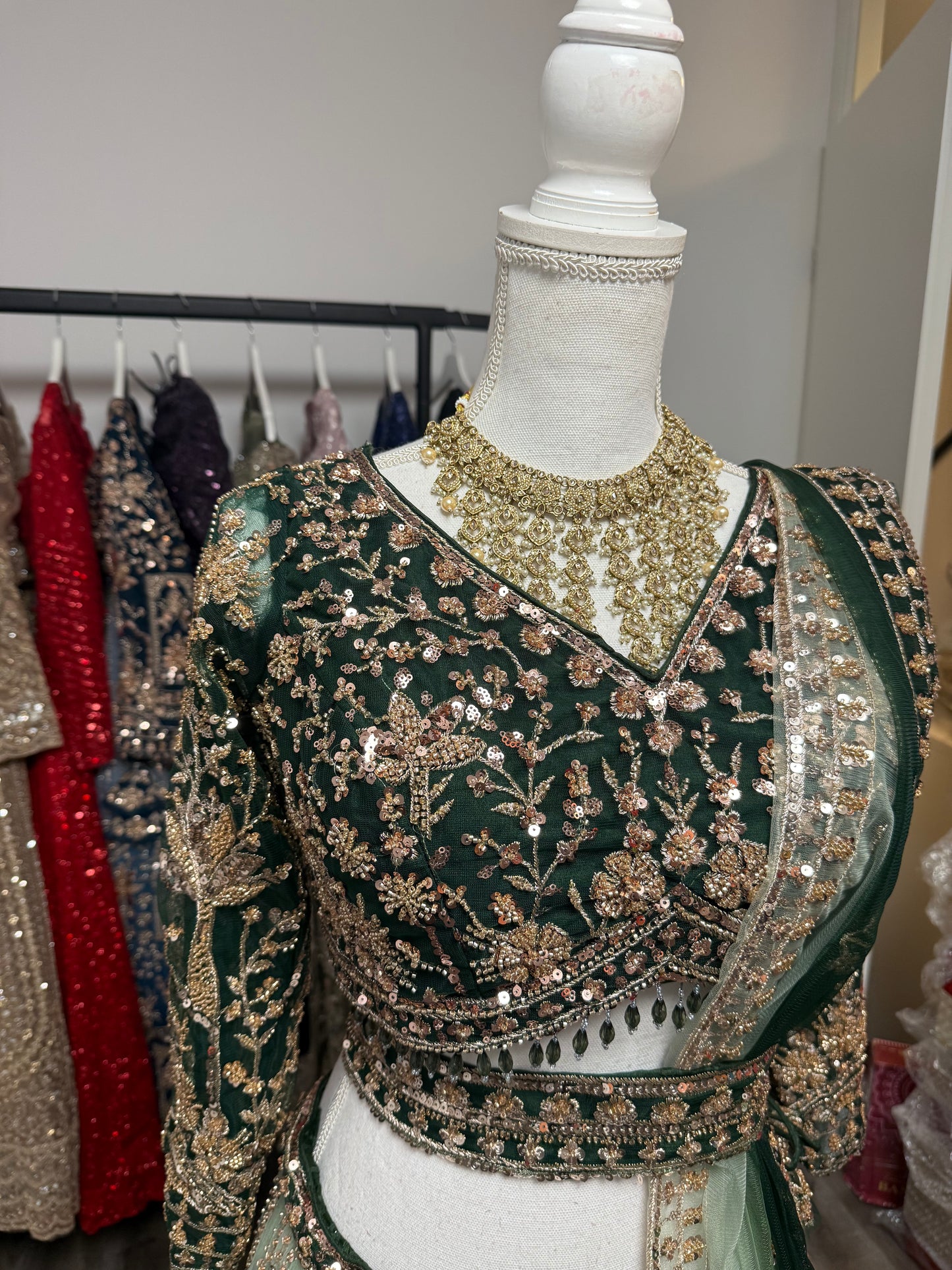 Trisha Fully Stitched Green