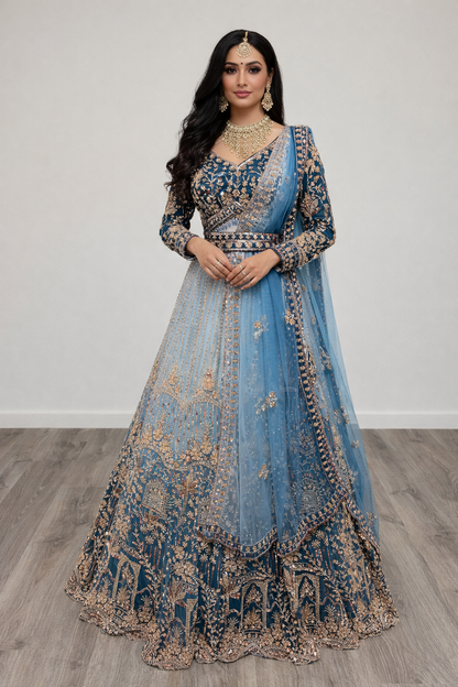 Trisha Fully Stitched Blue