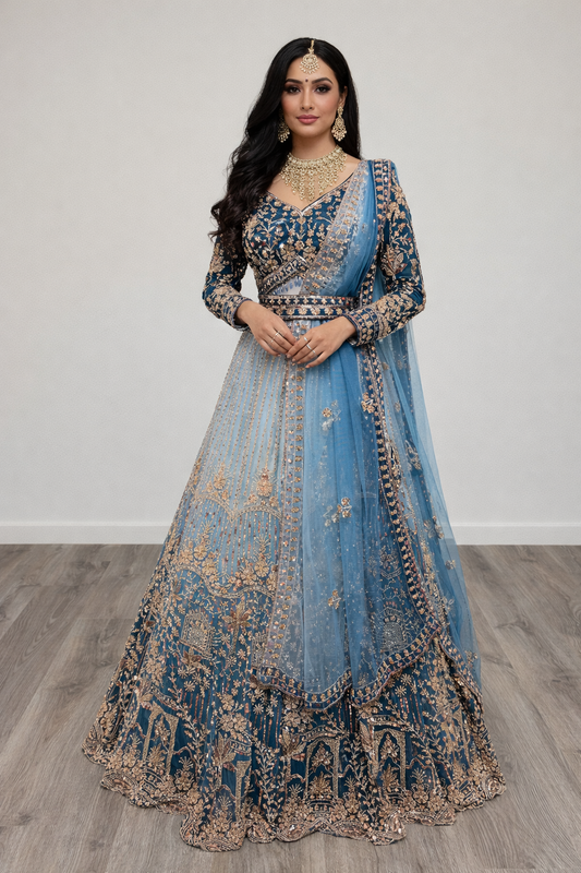 Trisha Fully Stitched Blue