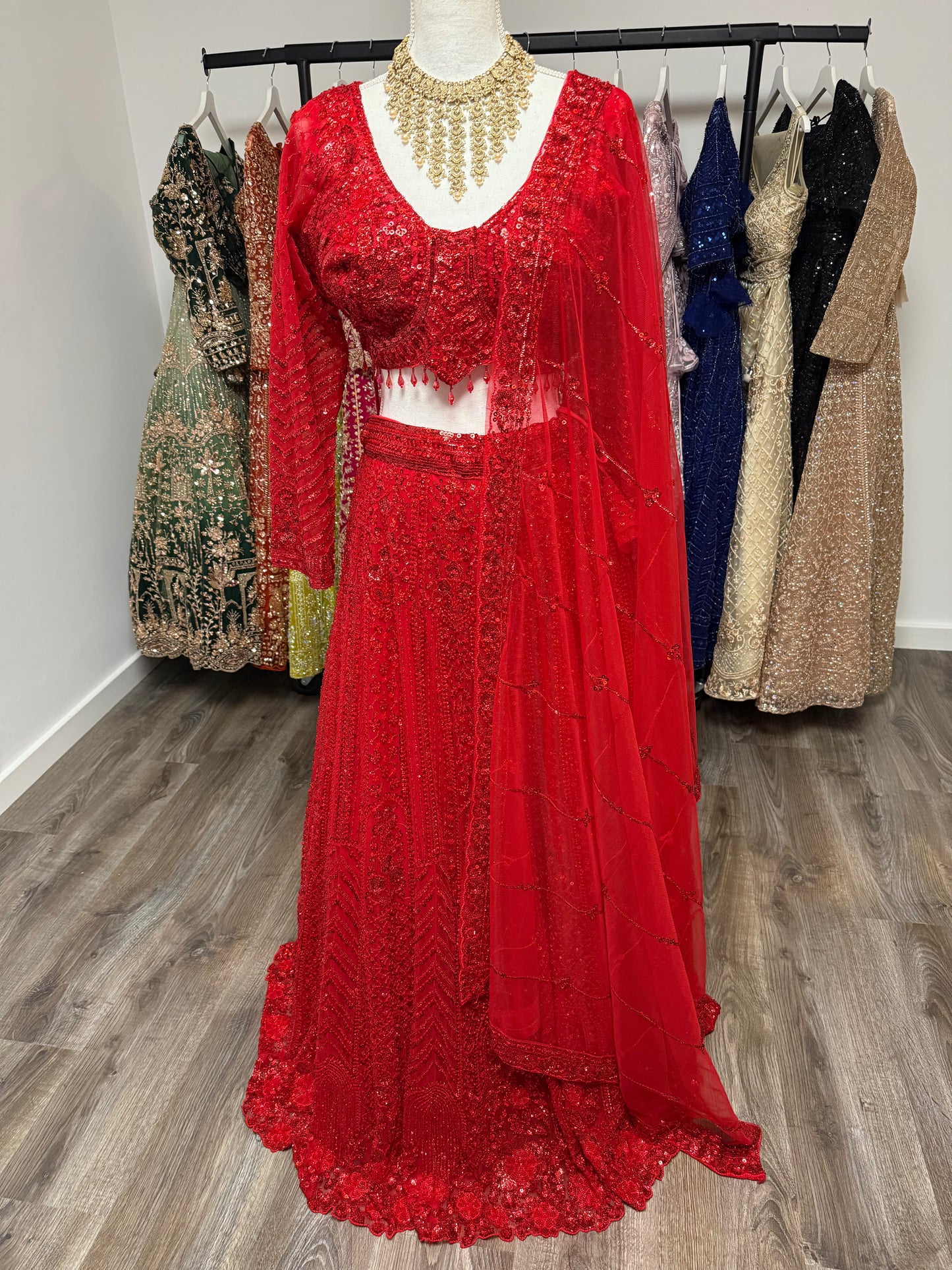 Ishani Fully Stitched Red