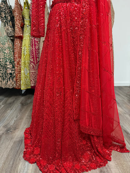 Ishani Fully Stitched Red