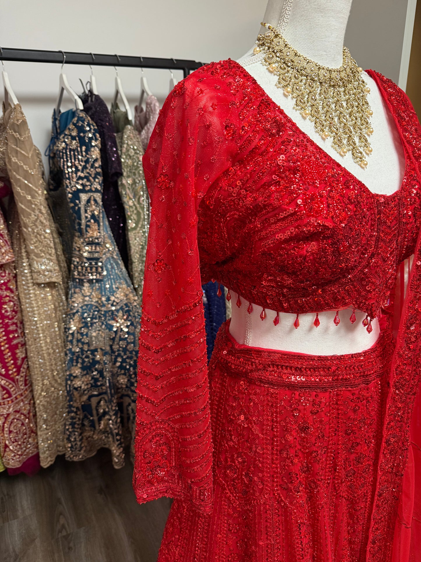 Ishani Fully Stitched Red