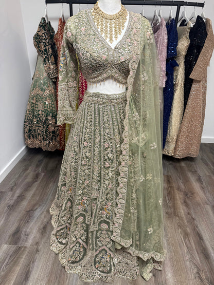 Meera Fully Stitched Green