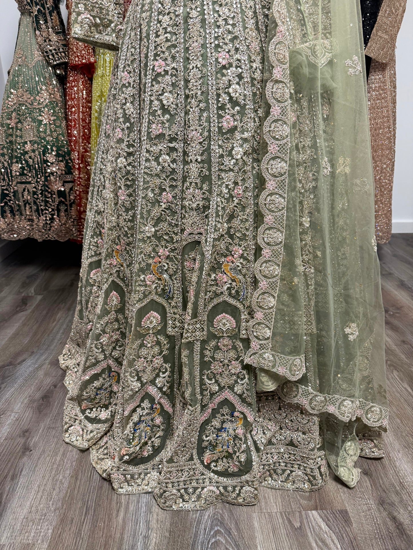 Meera Fully Stitched Green