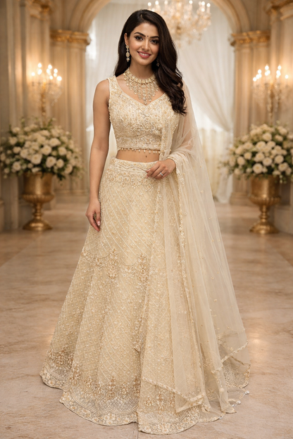 Inaya Fully Stitched Beige