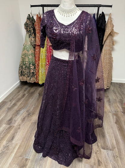 Diya Fully Stitched Purple