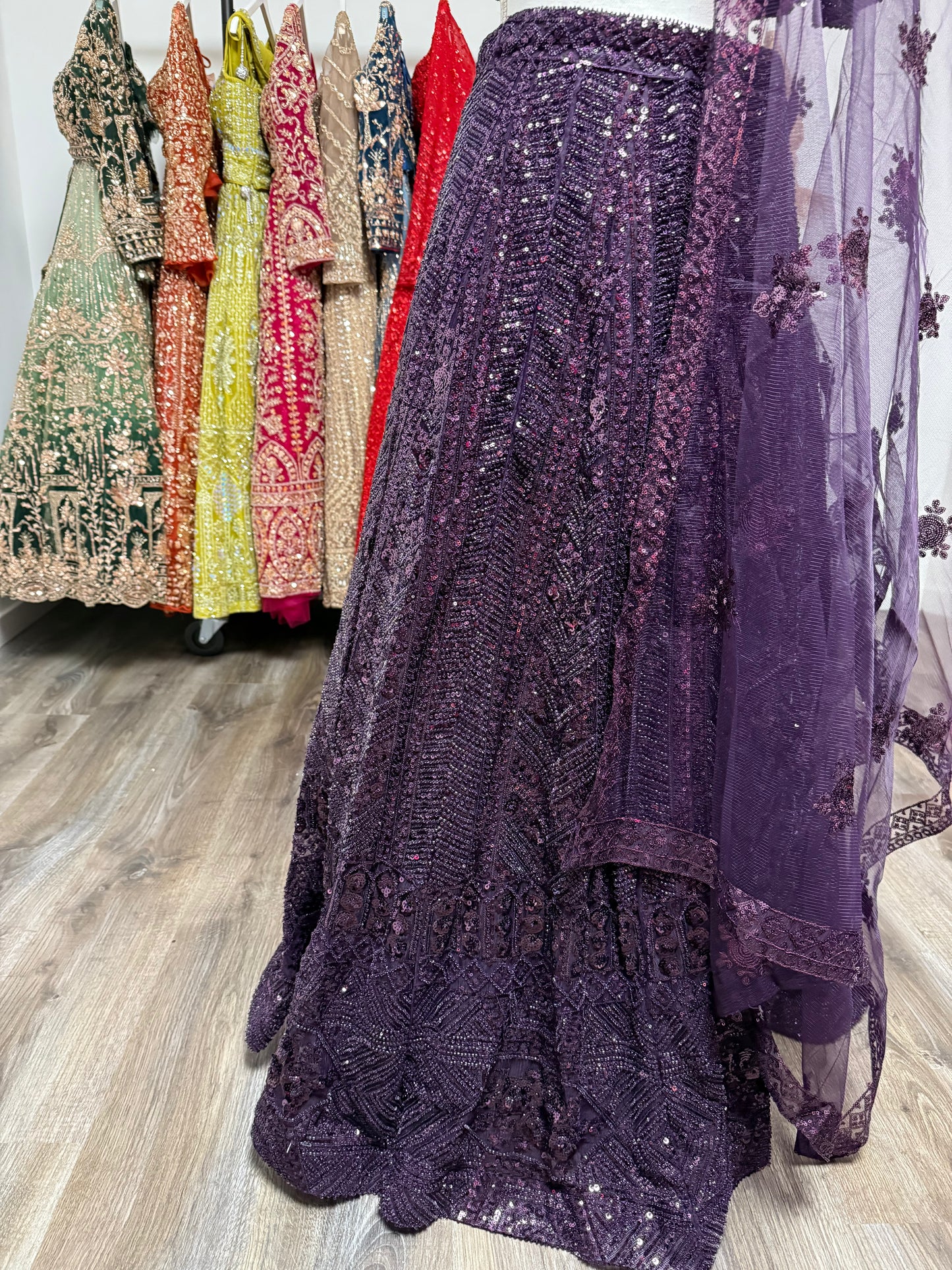 Diya Fully Stitched Purple