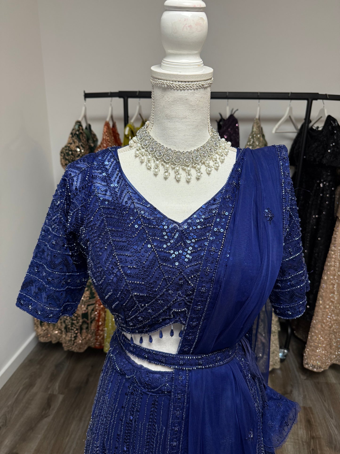 Navya Fully Stitched Blue