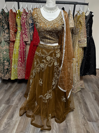 Zareena Fully Stitched Brown