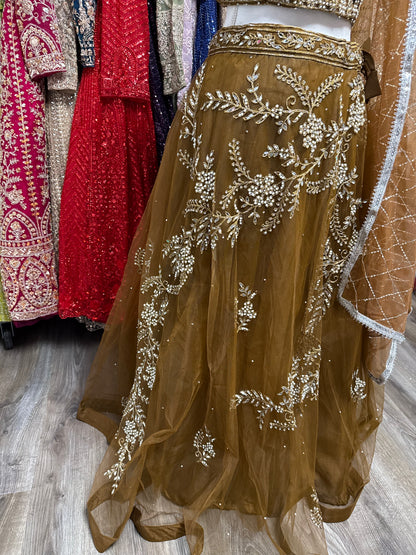 Zareena Fully Stitched Brown