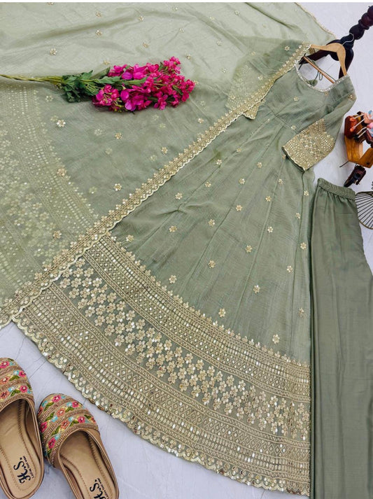 Ariya Anarkali Green