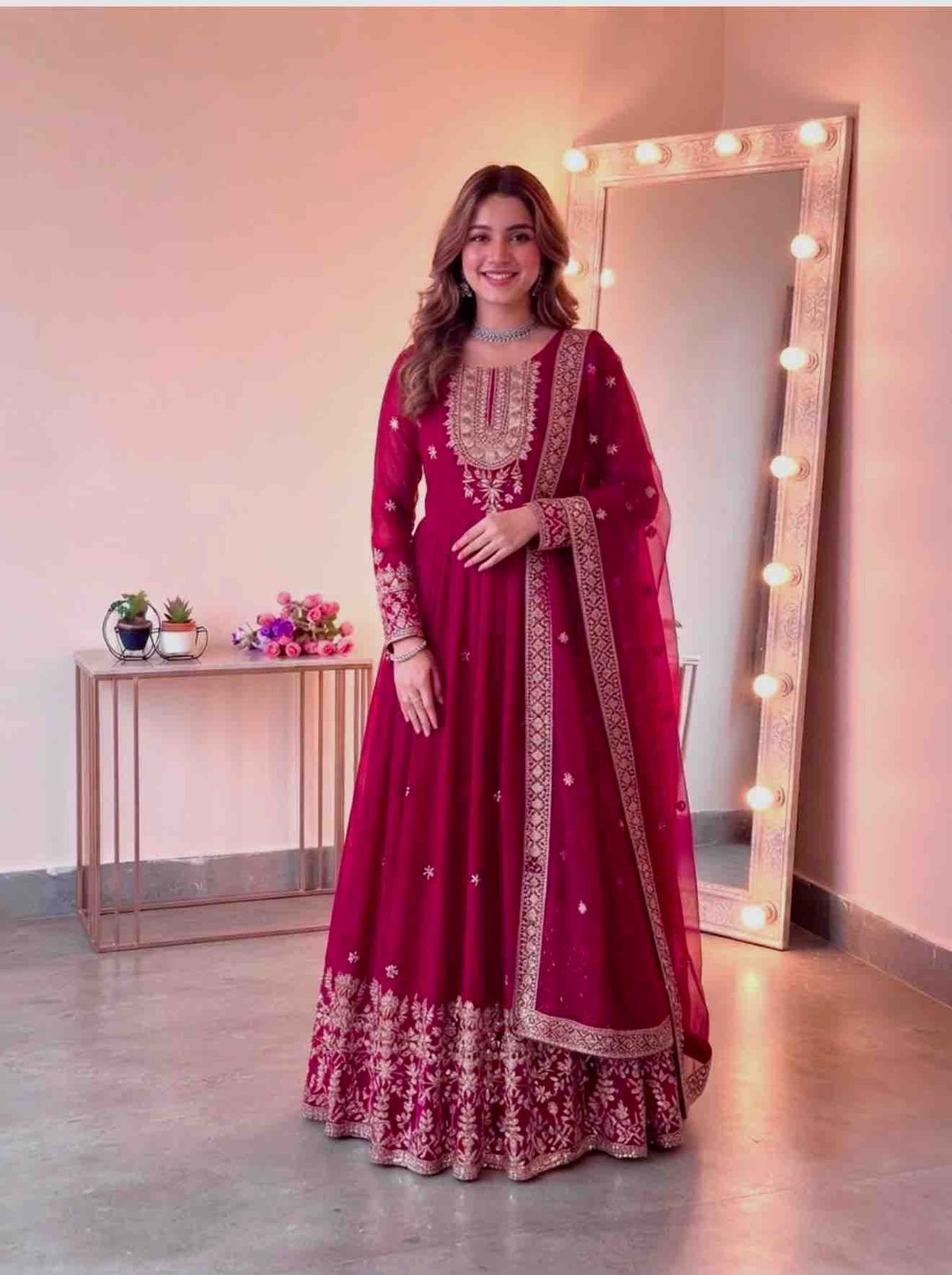 Vanya Anarkali Pink