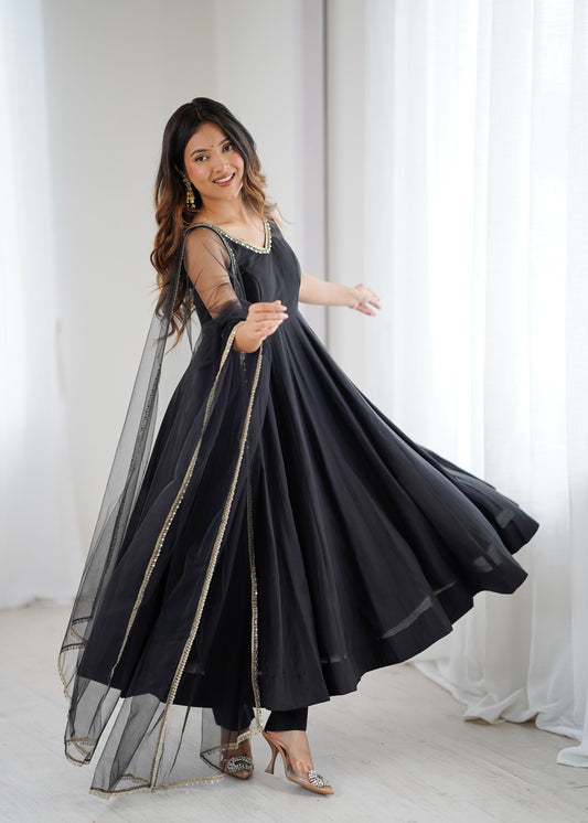 Inaya Anarkali Black