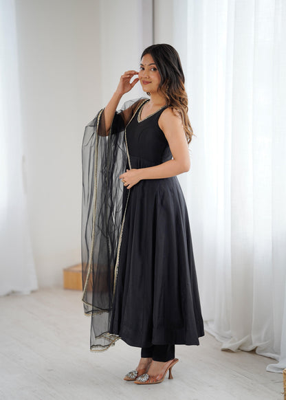 Inaya Anarkali Black