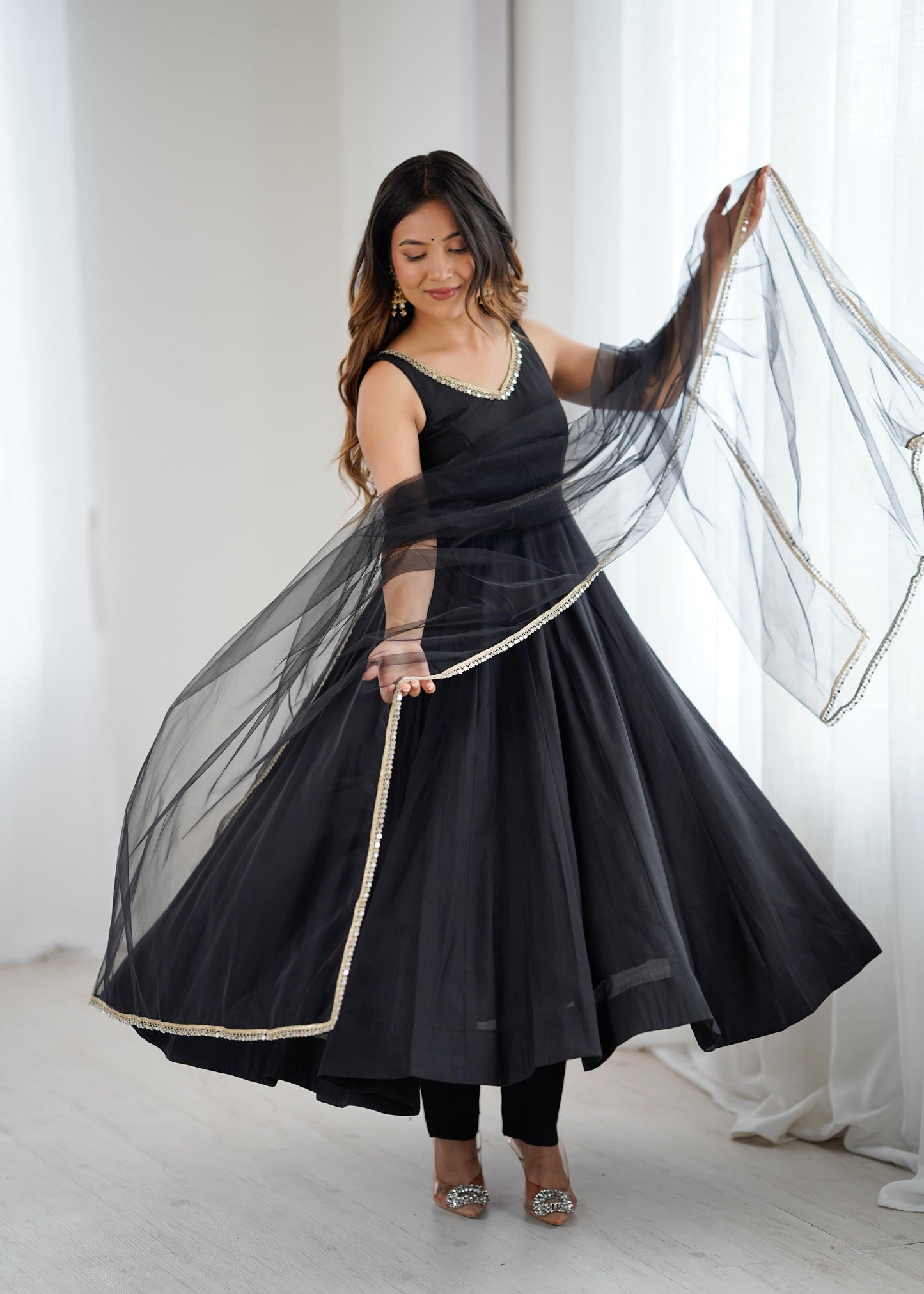 Inaya Anarkali Black