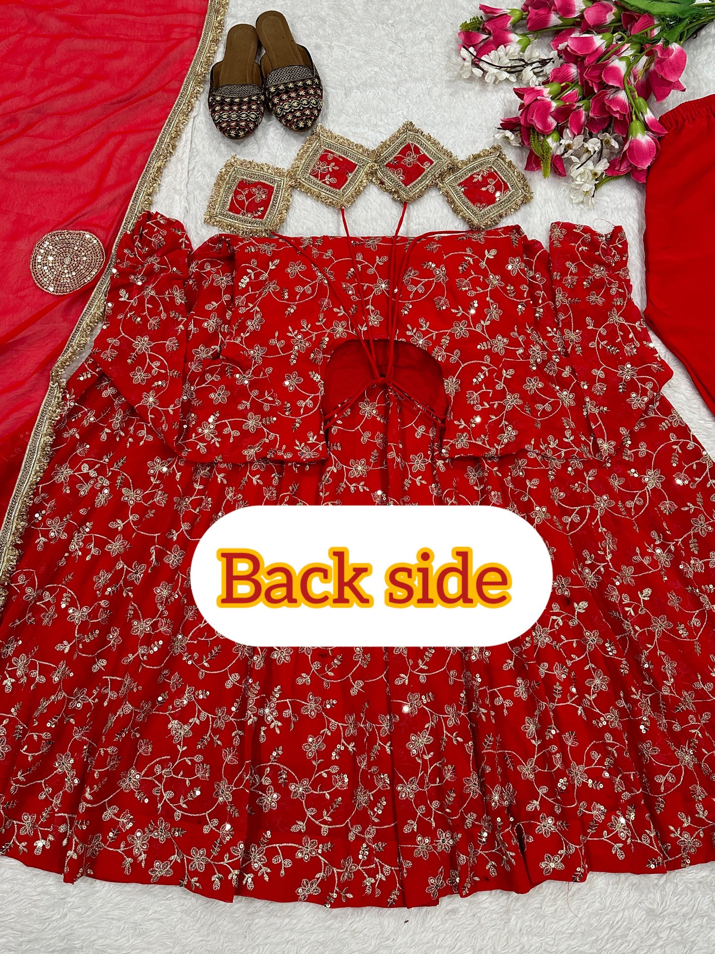 Fiza Anarkali Red