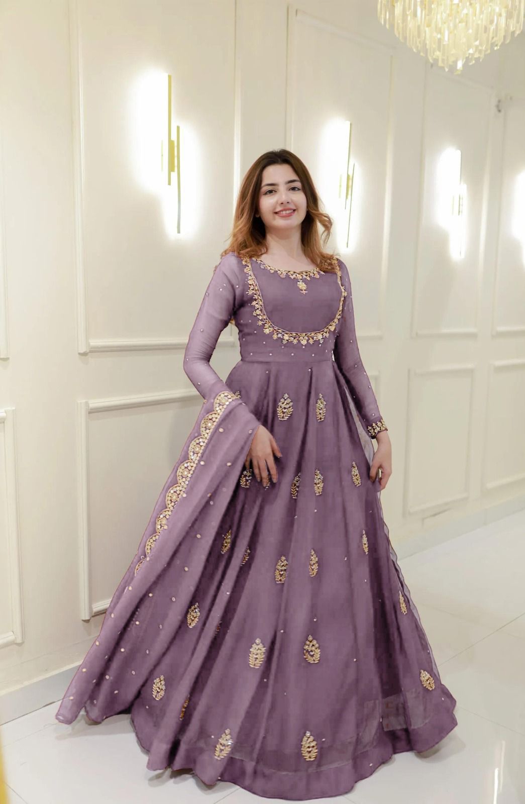 Regal Anarkali Lilac