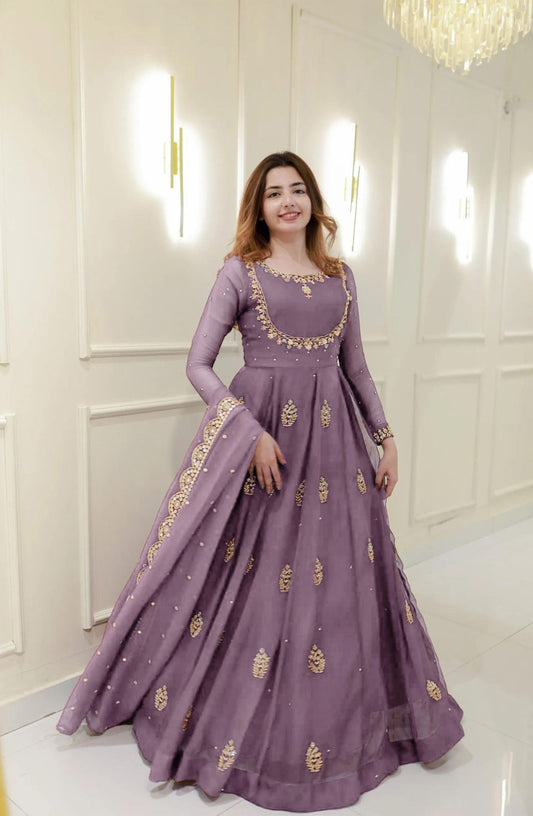 Regal Anarkali Lilac