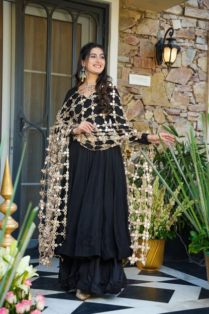 Aafiya Anarkali Black