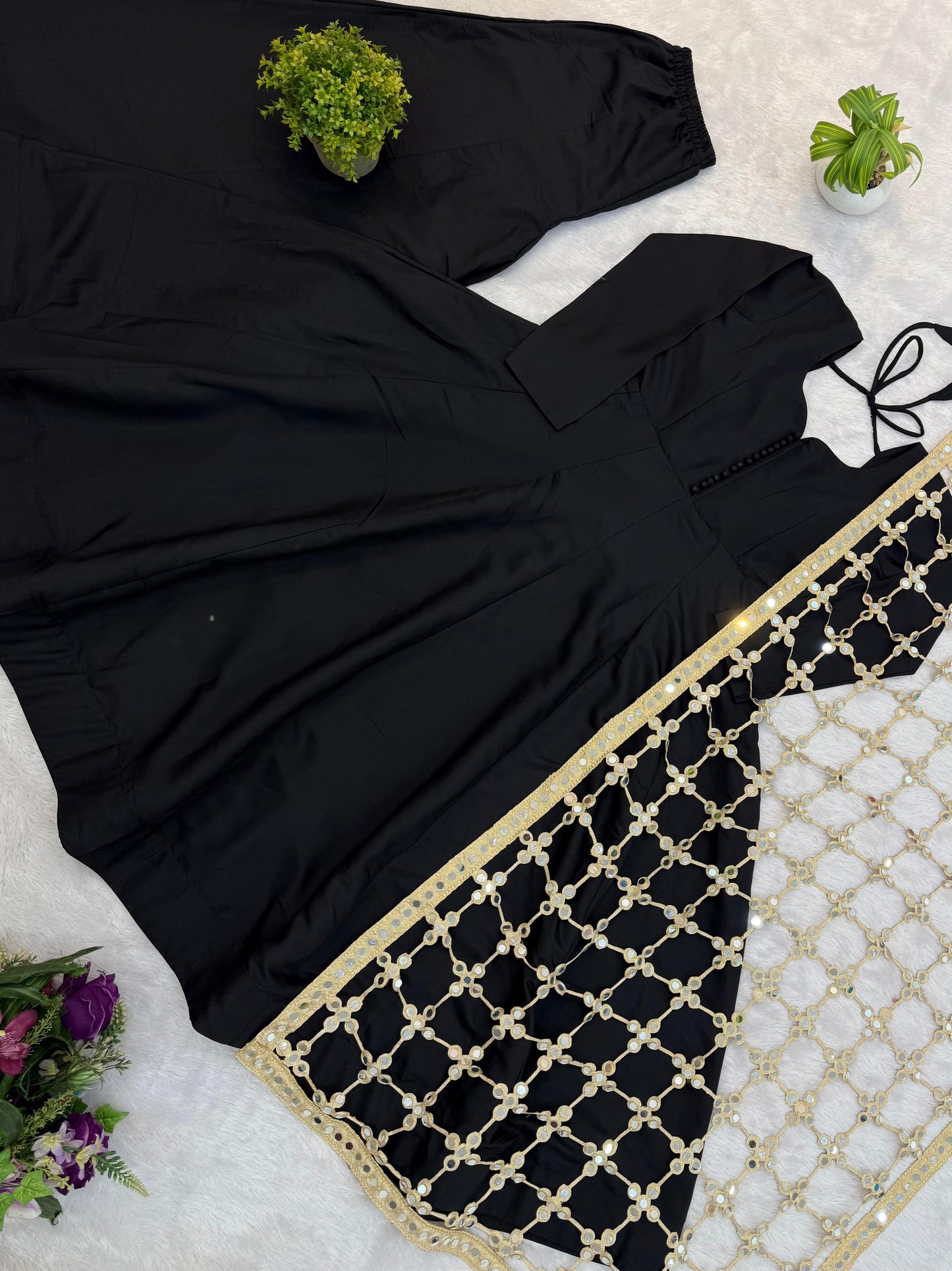 Aafiya Anarkali Black