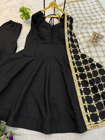 Aafiya Anarkali Black