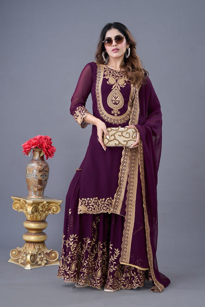 Sultana Sharara Purple