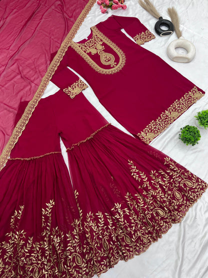 Sultana Sharara Maroon
