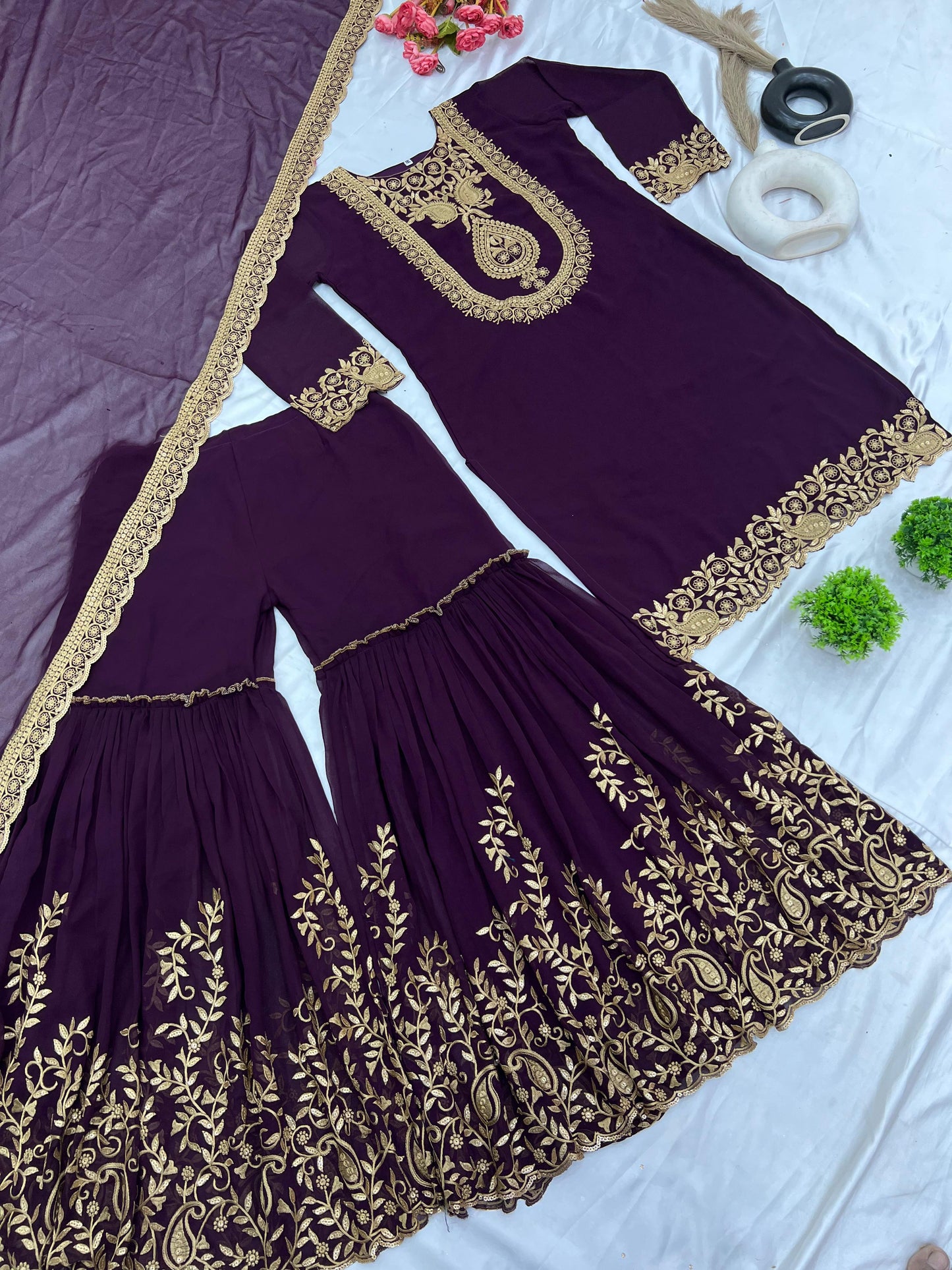 Sultana Sharara Purple